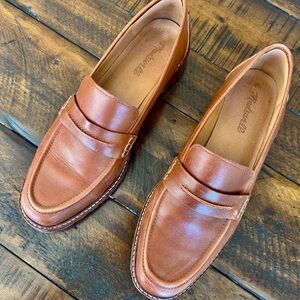Madewell Corinne Brown Leather Loafers